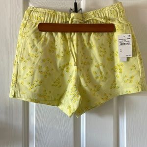 Abound organic cotton yellow floral shorts